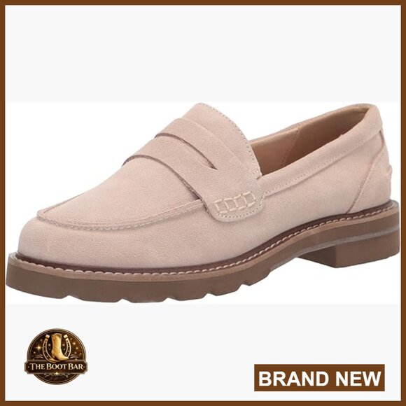 Suede Loafers with Cushioned Footbed Flexible Outsole Office to Night Out